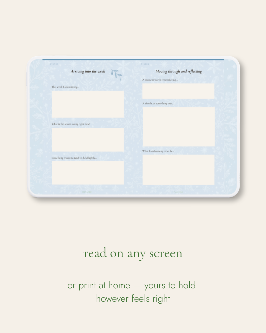 A Slow Year — A Seasonal Reflection & Nature Journal (Digital PDF)