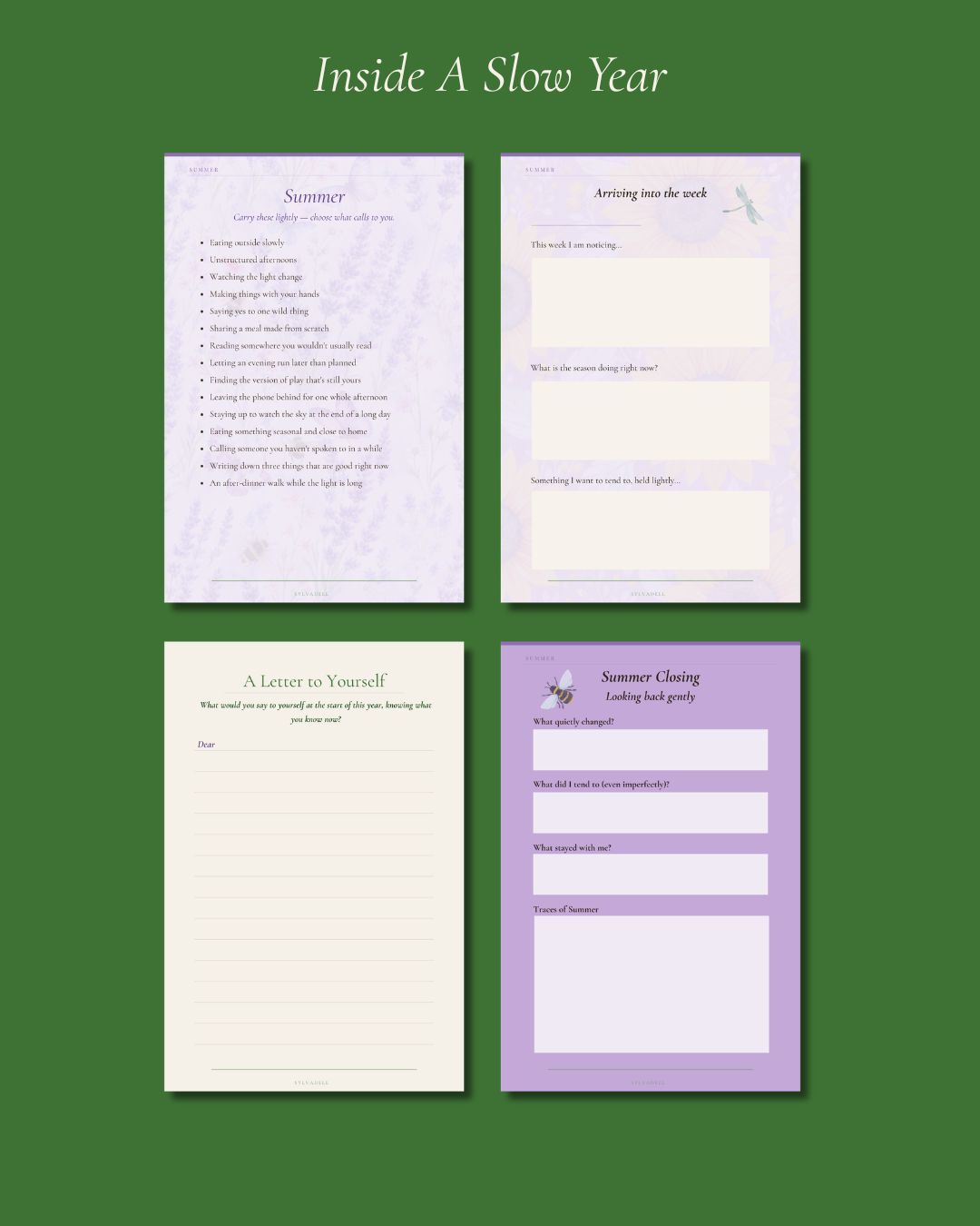 A Slow Year — A Seasonal Reflection & Nature Journal (Digital PDF)